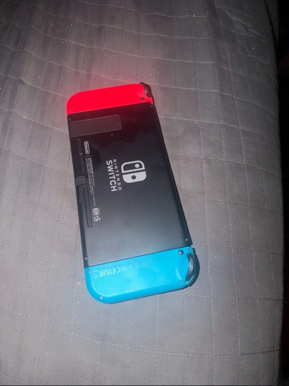 Nintendo Switch Console with Neon Blue & Neon Red Joy-Con read description
